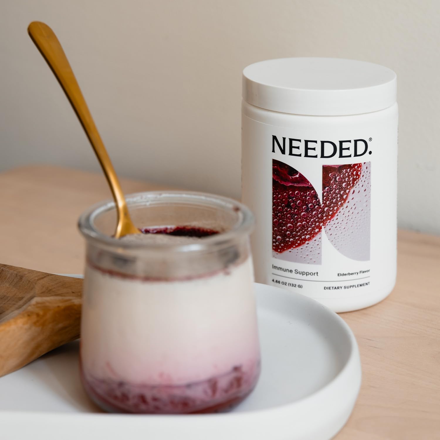Needed. Immune Support Immunity Powder - for The Whole Family - Pregnancy Safe Immunity Supplement - Zinc with Elderberry - Easy-to-Take
