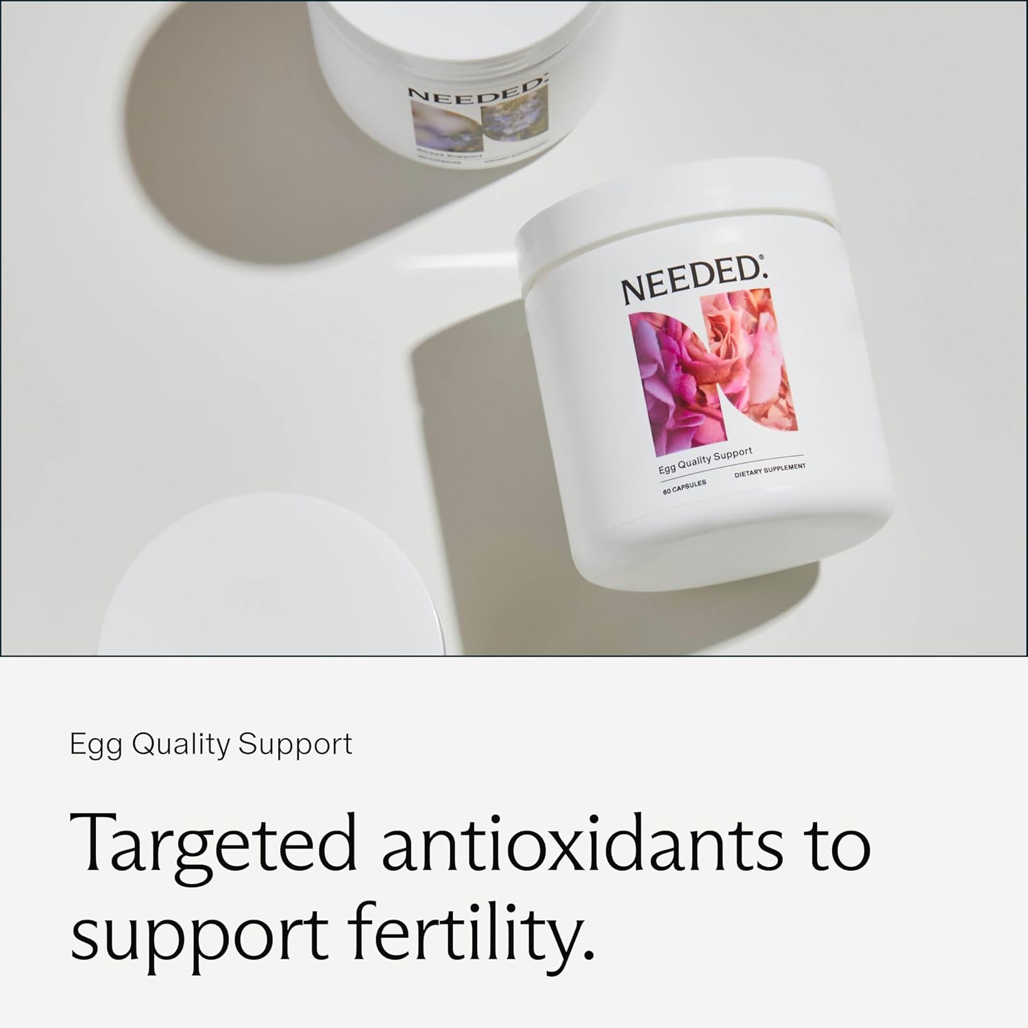 Needed. Egg Quality Support - Optimally Formulated Antioxidants Supplement to Support Egg Quality - Fertility Support - Fertility Supplement for Women - 60 Capsules - 30 Day Supply