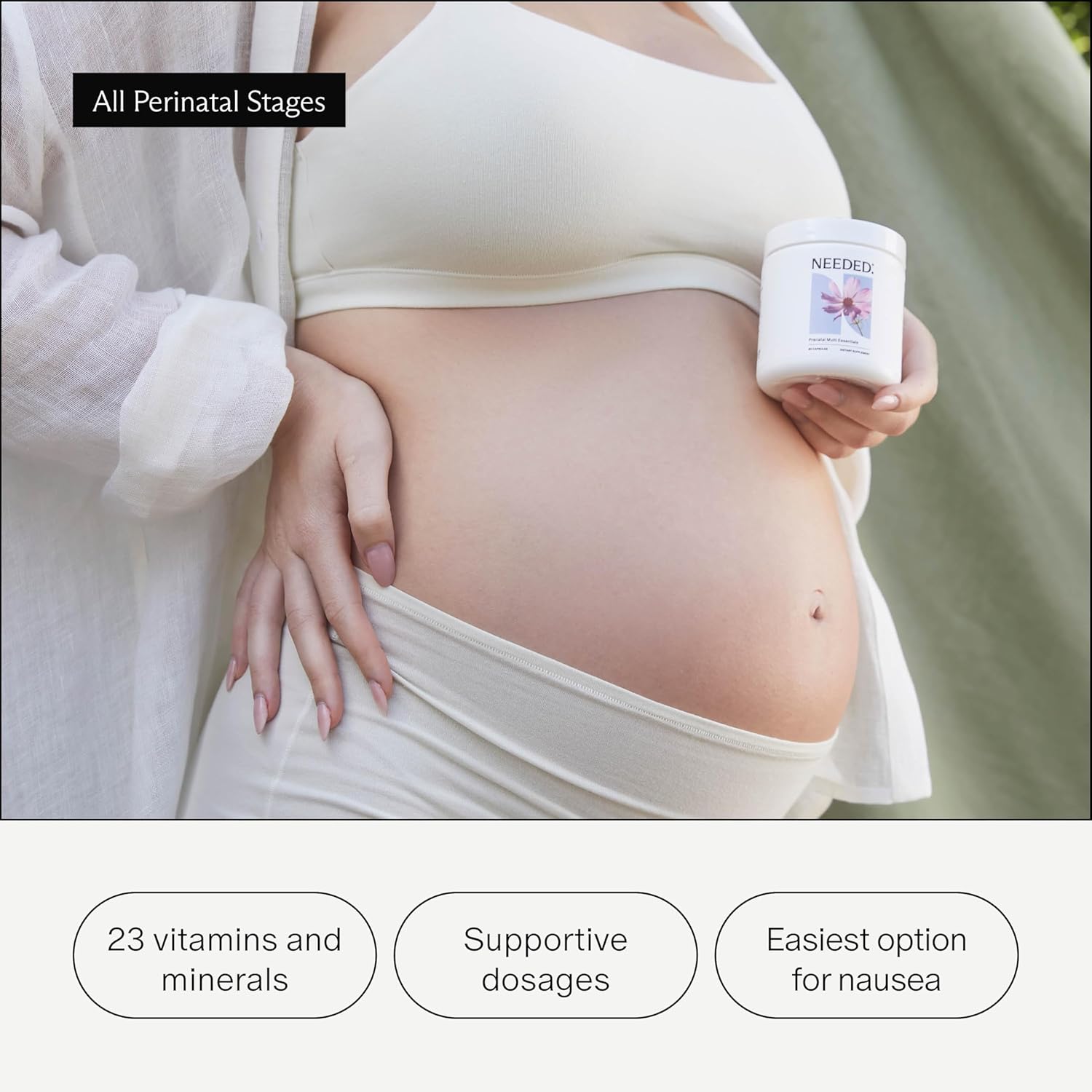 Needed. Multivitamin for Prenatal | Prenatal Multi Essentials Capsule - Pregnancy, Breastfeeding, Postpartum | Expertly-Formulated & Third-Party Tested, | 30-Day Supply