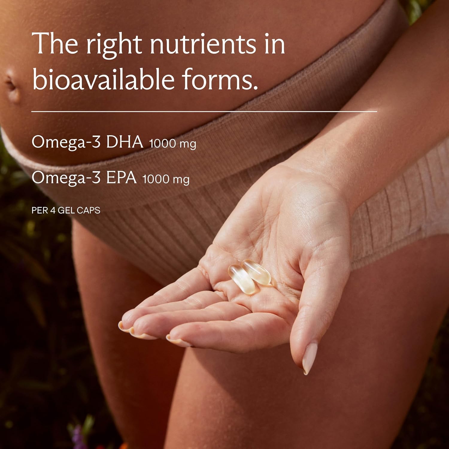 Needed. Prenatal Omega-3 - High Potency Dose of Sustainably Sourced Fish Oil, 1000mg DHA, 1000mg EPA, Encased in a Gelatin-Free, Plant-Based Softgel Shell, Daily 4 Softgel Dose, 30-Day Supply